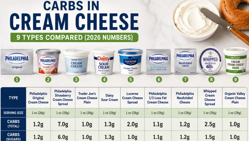 Carbs in Cream Cheese