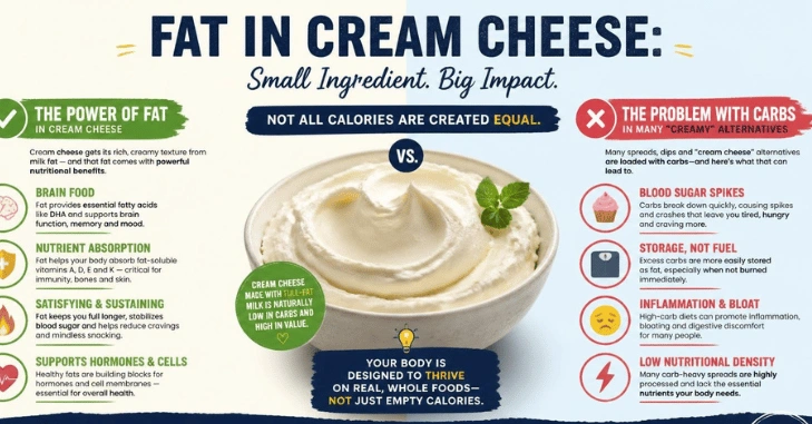 Which type is lowest, and why does fat help