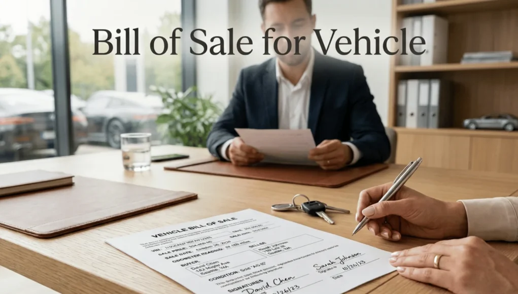 bill of sale for vehicle bill of sale for vehicle